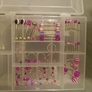 58pc Purple Lot of piercings